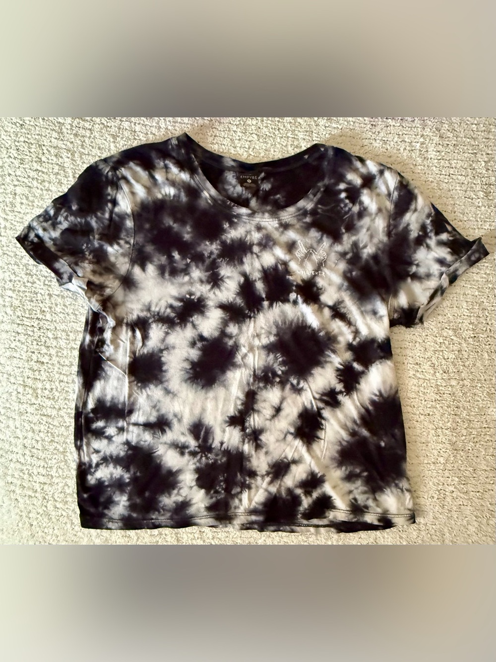 Empyre Black and White Tie-Dye Tee size M